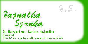 hajnalka szrnka business card